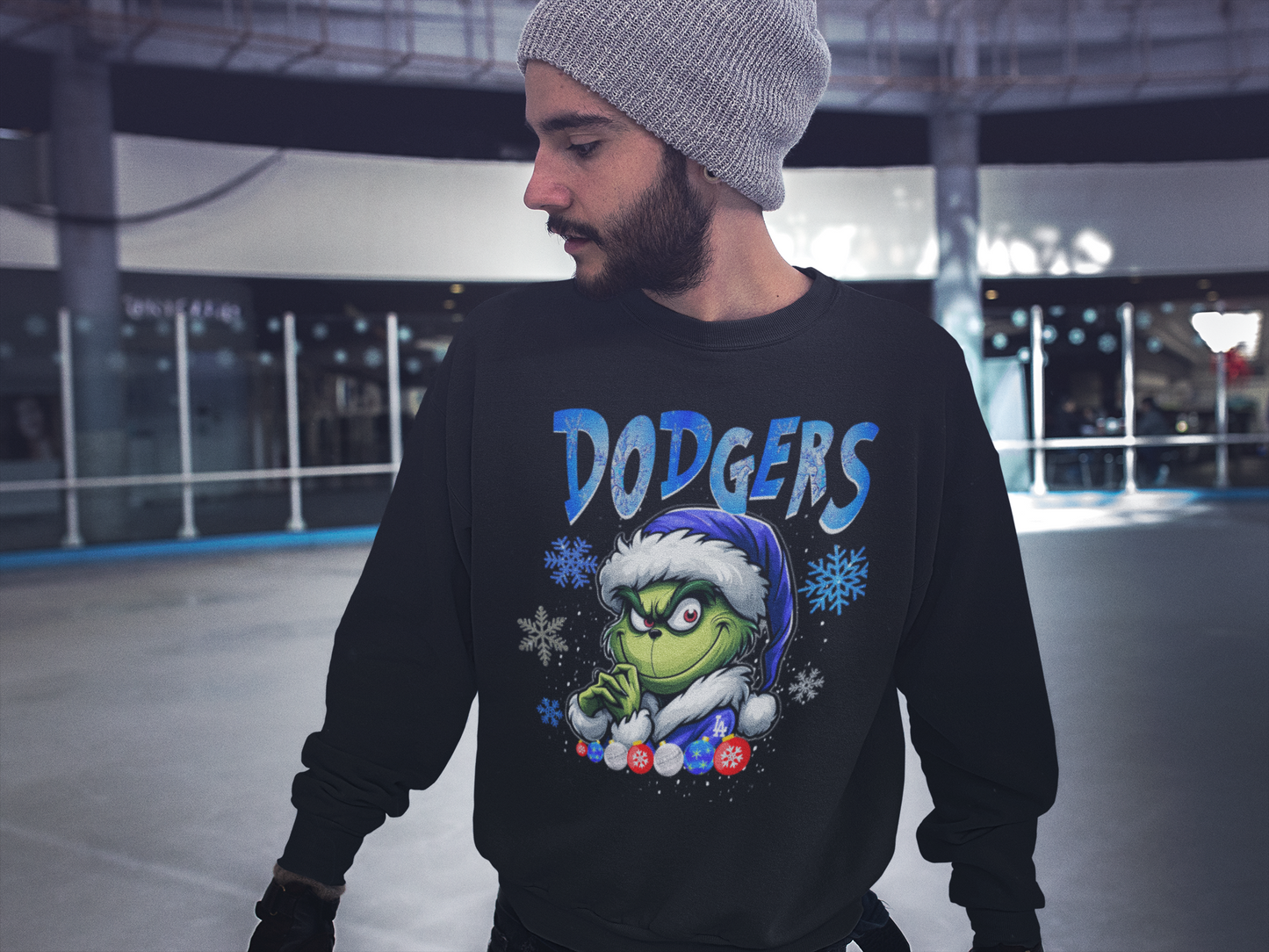 Dodgers Grinch Sweater